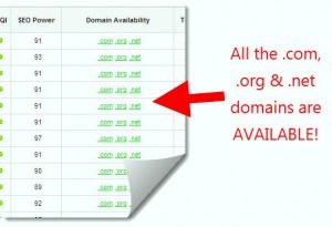 domain research in Jaaxy