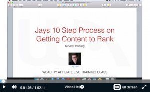 wealthy affiliate webinar training course