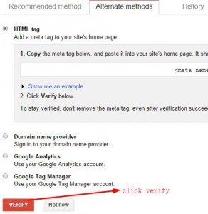 verify your website