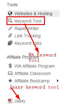 Wealthy affiliate keyword tool vs jaaxy