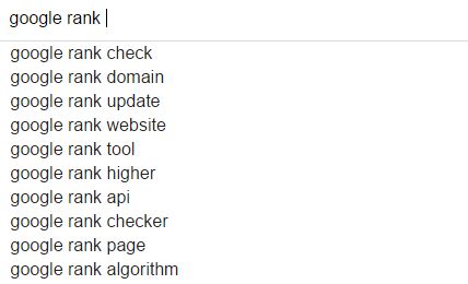 search google rank with alphabet soup