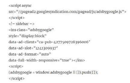 what is google adsense code