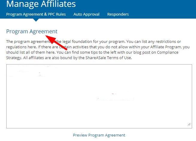 shareasale affiliate program agreement