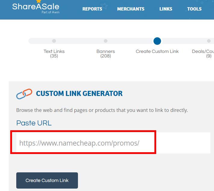 how to make deep affiliate link on ShareASale 3